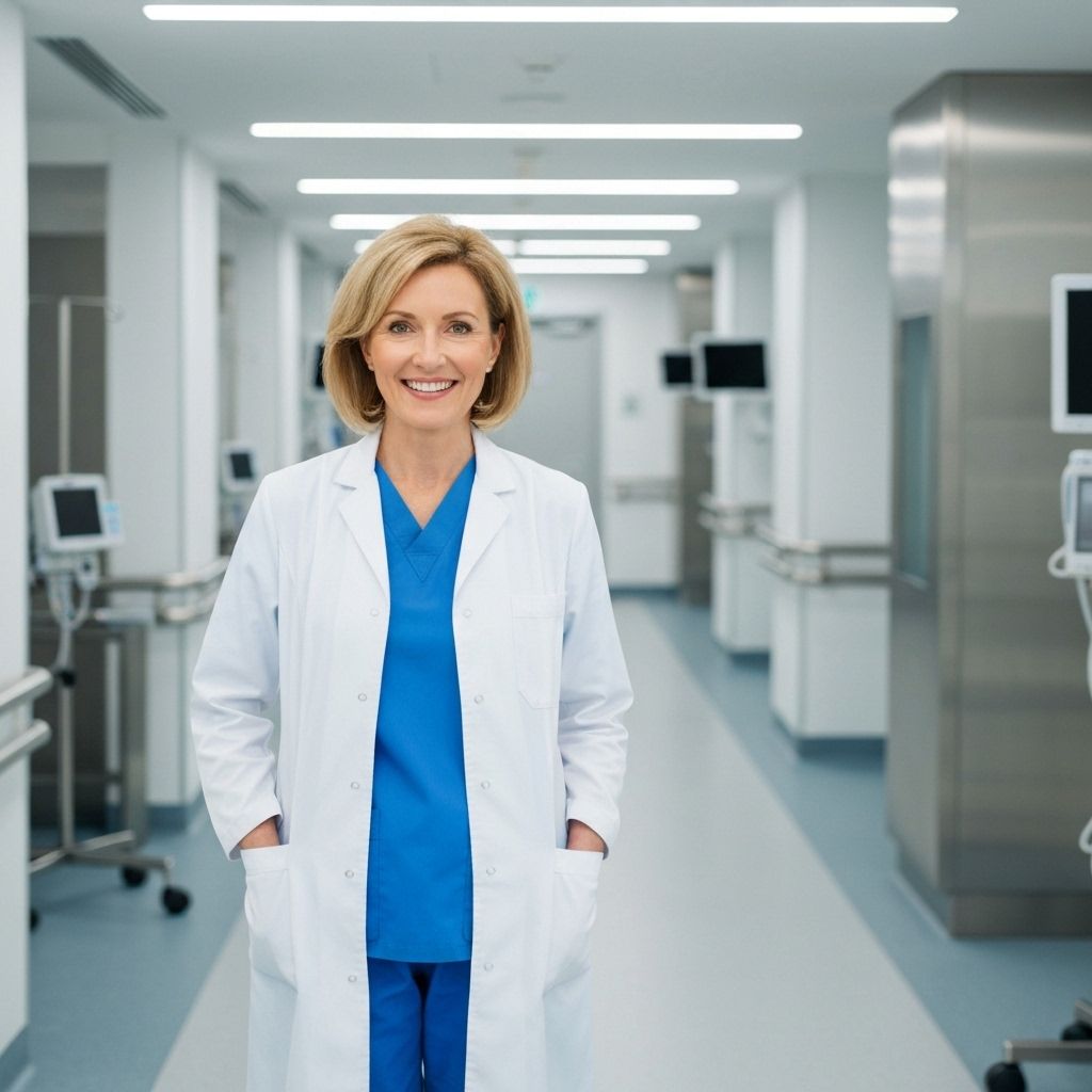 Confident healthcare professional in modern hospital environment